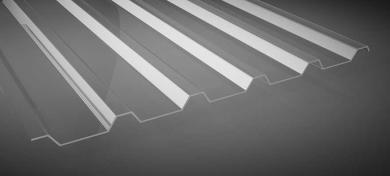 Polycarbonat Lichtplatten 1mm Trapezprofil 35/207 glasklar 