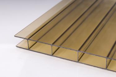 16 mm Stegplatten  aus Acrylglas 16/32 bronze 