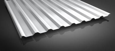 Alu Trapezplatten Profil 20/1100 - 0,7 mm - m. Vlies 