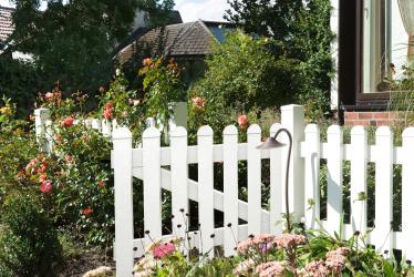 PVC Zaun Groja BasicLine Gartentor 1-flg. gerade 100x63 cm weiss 