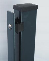 Pfosten mit Abdeckleiste für 1630 mm Zaunhöhe 
