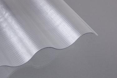 Polycarbonat NO-DROP Welle - Lichtplatten - 76/18 - glashell 