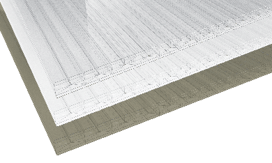 25 mm Stegsiebenfach Polycarbonat klar 
