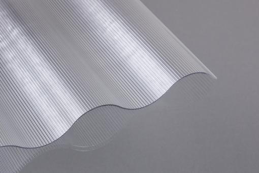 Polycarbonat NO-DROP Welle - Lichtplatten - 76/18 - glashell 